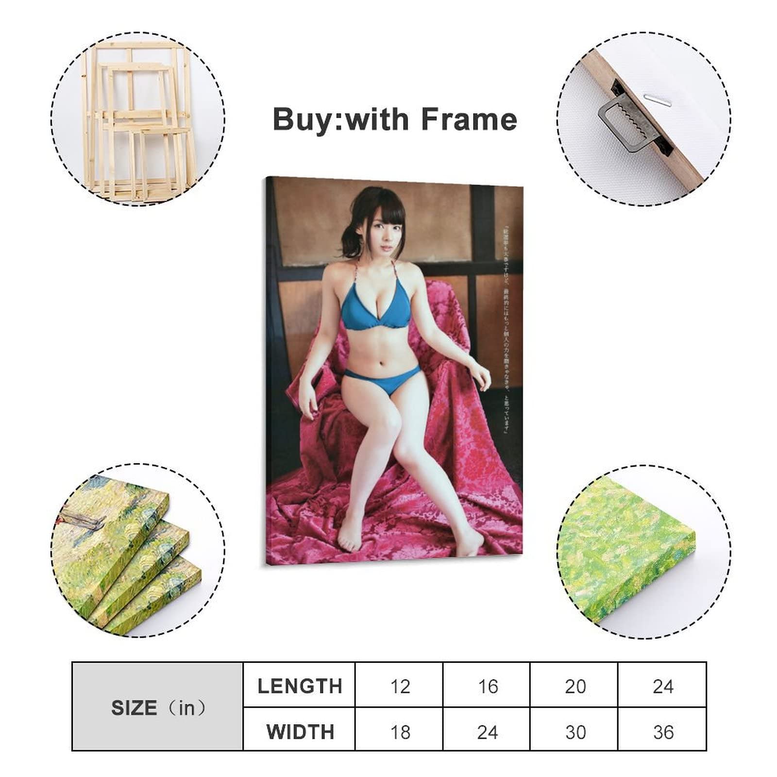 Amazon.co.jp: NMB48山田菜々水着セクシー写真絵画ポスター 絵画